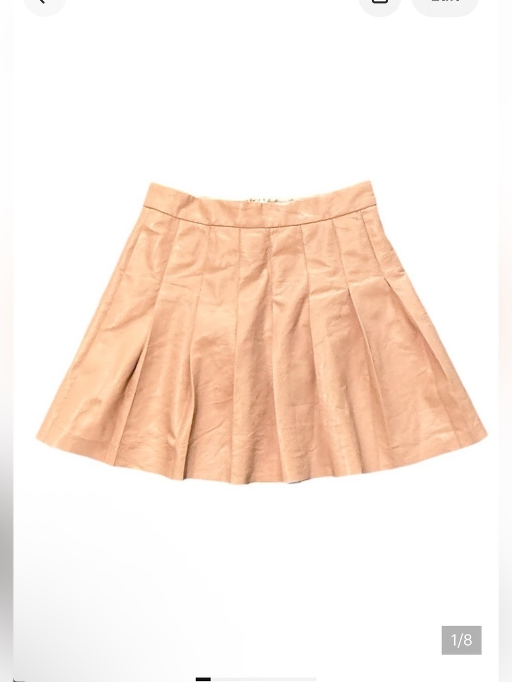 Sunday Best faux Leather Pleated Mini skirt rose pink